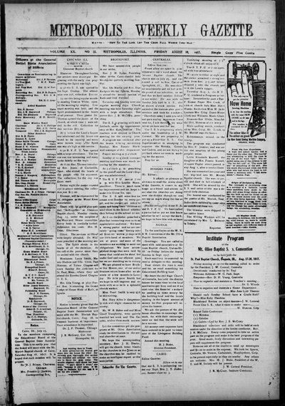 Metropolis Weekly Gazette, Aug 10, 1917