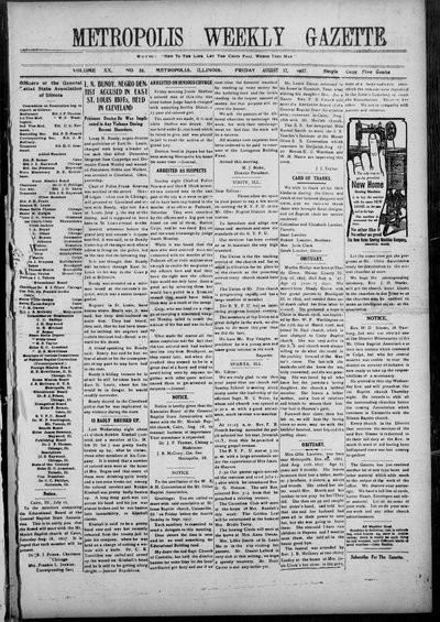 Metropolis Weekly Gazette, Aug 17, 1917
