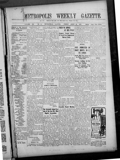 Metropolis Weekly Gazette, Aug 24, 1917