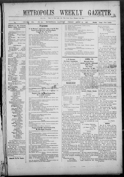 Metropolis Weekly Gazette, Aug 31, 1917