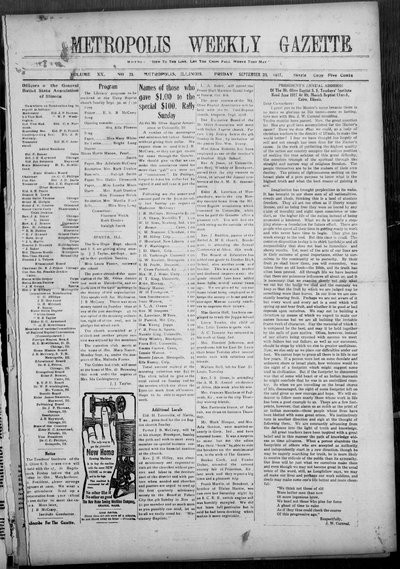 Metropolis Weekly Gazette, Sep 28, 1917