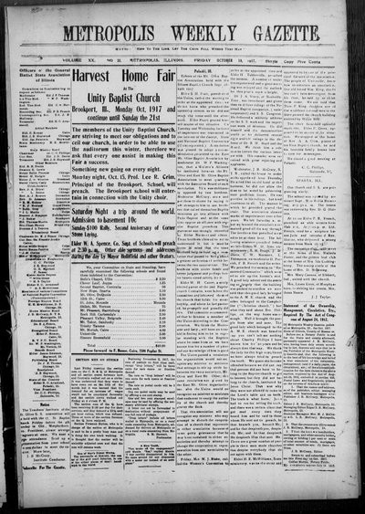 Metropolis Weekly Gazette, Oct 19, 1917