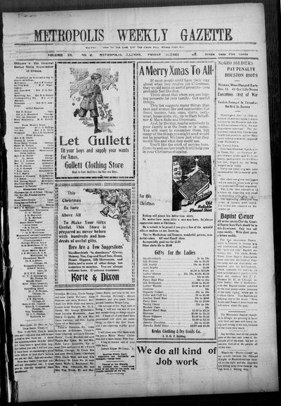 Metropolis Weekly Gazette, Dec 14, 1917