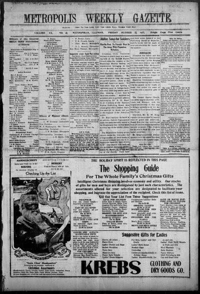 Metropolis Weekly Gazette, Dec 21, 1917