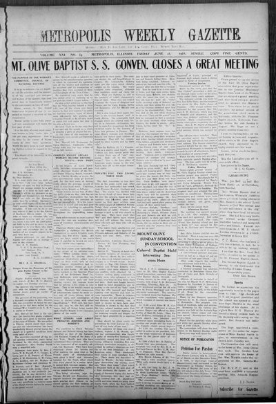 Metropolis Weekly Gazette, Jun 21, 1918