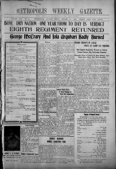 Metropolis Weekly Gazette, Jan 17, 1919