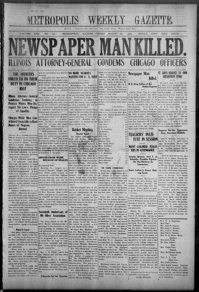 Metropolis Weekly Gazette, Aug 29, 1919