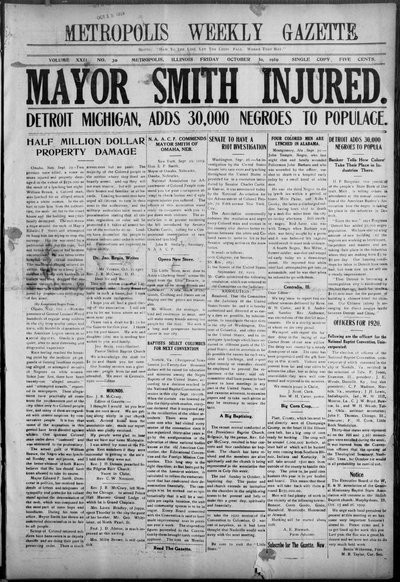 Metropolis Weekly Gazette, Oct 10, 1919