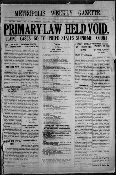 Metropolis Weekly Gazette, Jun 18, 1920