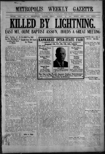 Metropolis Weekly Gazette, Aug 13, 1920