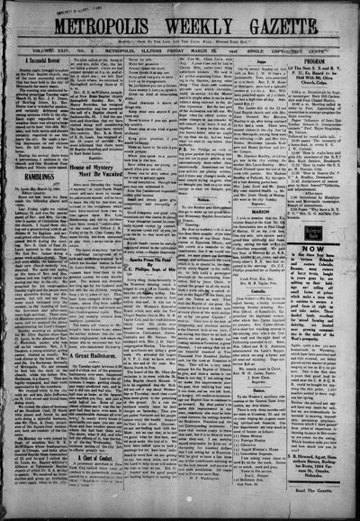 Metropolis Weekly Gazette, Mar 18, 1921