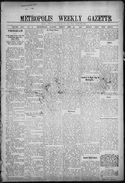 Metropolis Weekly Gazette, Apr 29, 1921