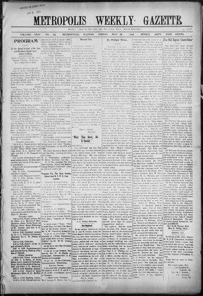 Metropolis Weekly Gazette, May 20, 1921