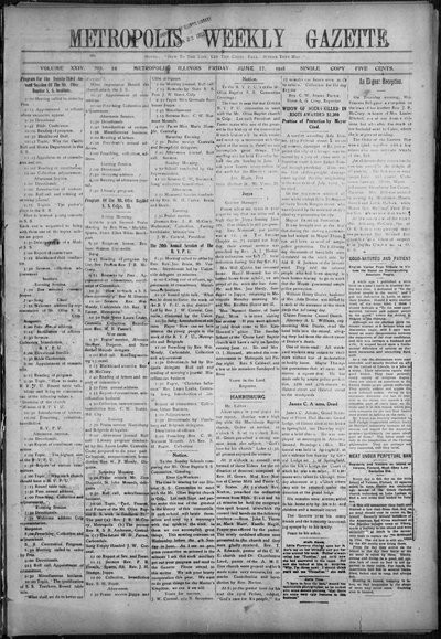 Metropolis Weekly Gazette, Jun 17, 1921