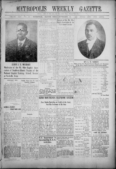 Metropolis Weekly Gazette, Sep 30, 1921