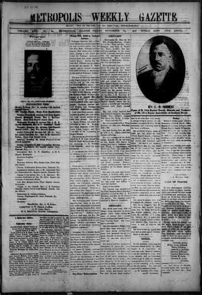 Metropolis Weekly Gazette, Nov 25, 1921