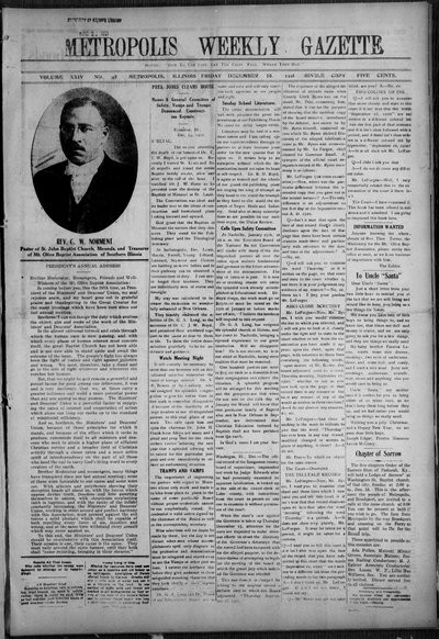 Metropolis Weekly Gazette, Dec 16, 1921