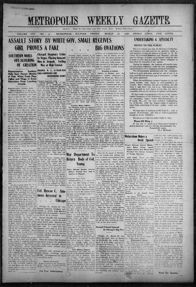 Metropolis Weekly Gazette, Mar 31, 1922
