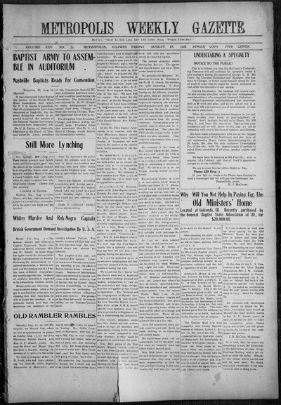 Metropolis Weekly Gazette, Aug 18, 1922