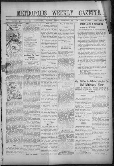 Metropolis Weekly Gazette, Sep 15, 1922