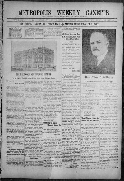 Metropolis Weekly Gazette, Nov 10, 1922
