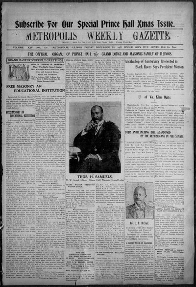 Metropolis Weekly Gazette, Dec 15, 1922