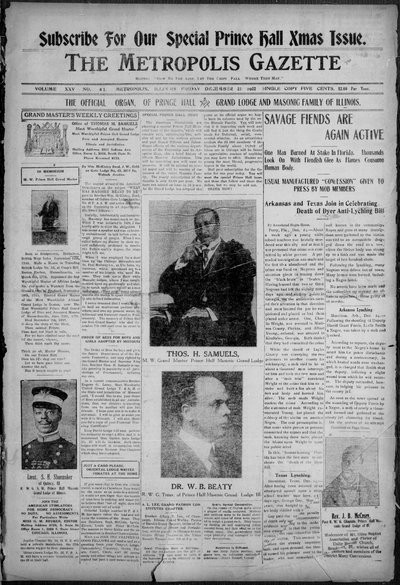 Metropolis Weekly Gazette, Dec 22, 1922