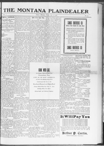 Montana Plaindealer, Jun 15, 1906