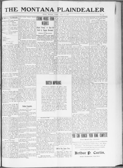 Montana Plaindealer, Aug 24, 1906