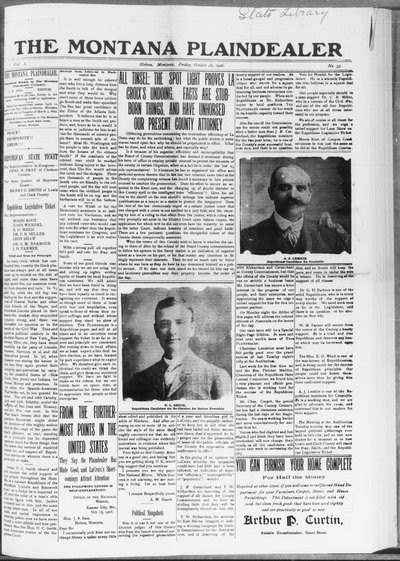 Montana Plaindealer, Oct 26, 1906