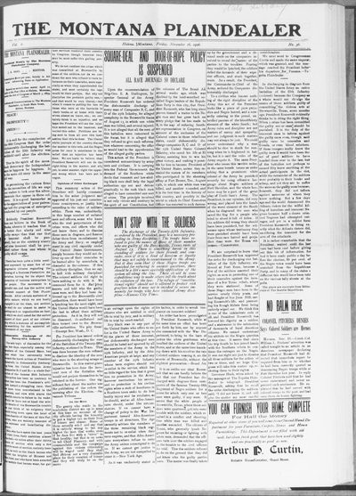 Montana Plaindealer, Nov 16, 1906