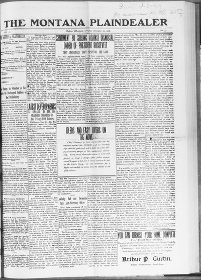 Montana Plaindealer, Nov 23, 1906