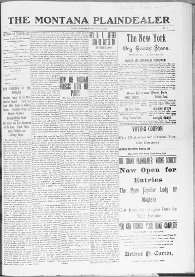Montana Plaindealer, Jul 12, 1907