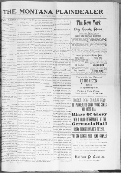Montana Plaindealer, Nov 15, 1907