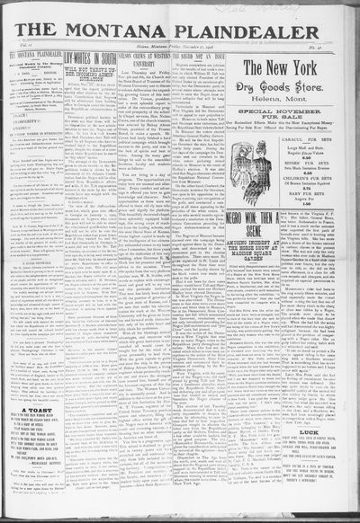Montana Plaindealer, Nov 27, 1908