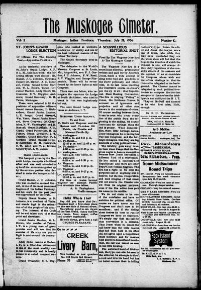 Muskogee Cimeter, Jul 28, 1904
