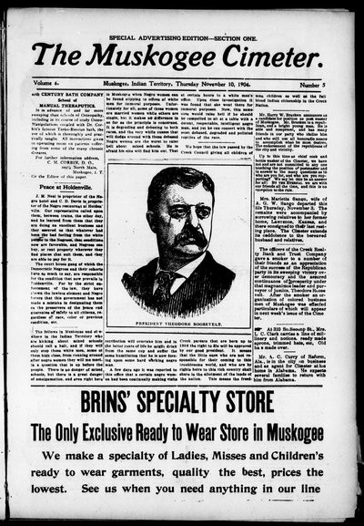 Muskogee Cimeter, Nov 10, 1904