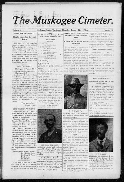 Muskogee Cimeter, Jan 12, 1905