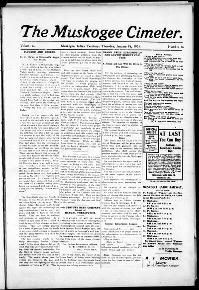Muskogee Cimeter, Jan 26, 1905