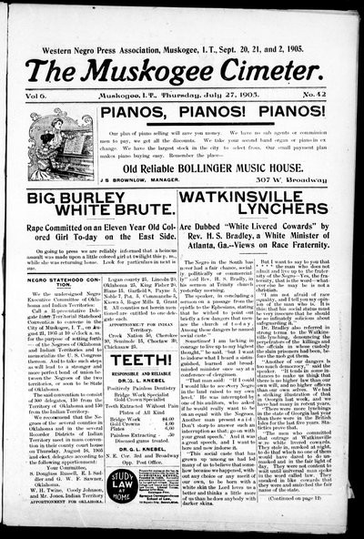 Muskogee Cimeter, Jul 27, 1905