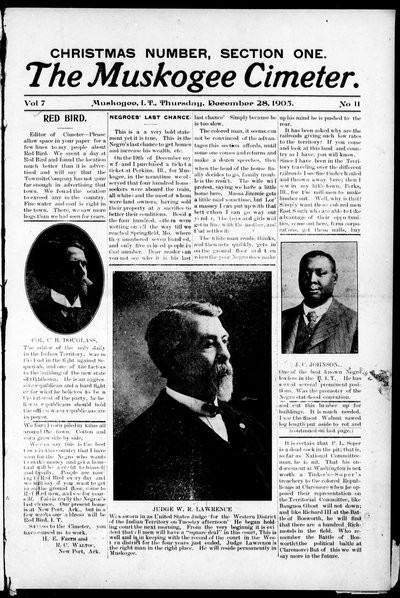 Muskogee Cimeter, Dec 28, 1905