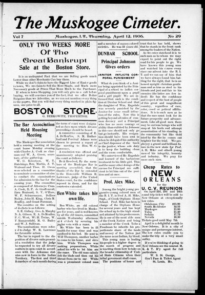 Muskogee Cimeter, Apr 12, 1906