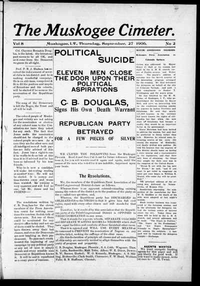 Muskogee Cimeter, Sep 27, 1906