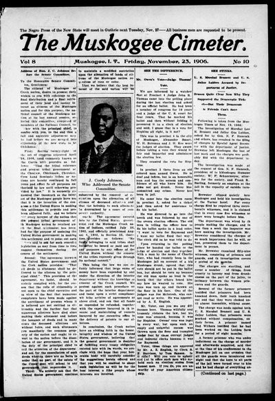 Muskogee Cimeter, Nov 23, 1906