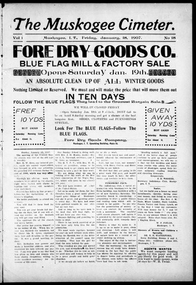 Muskogee Cimeter, Jan 18, 1907