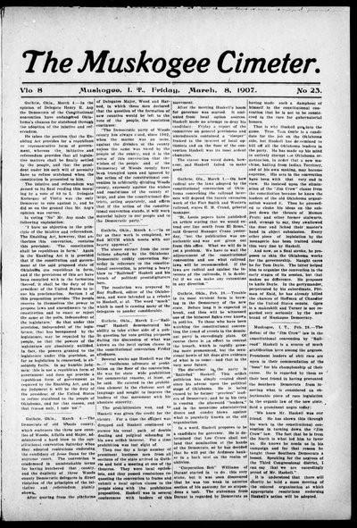 Muskogee Cimeter, Mar 8, 1907