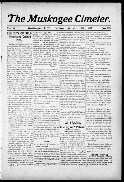 Muskogee Cimeter, Mar 29, 1907