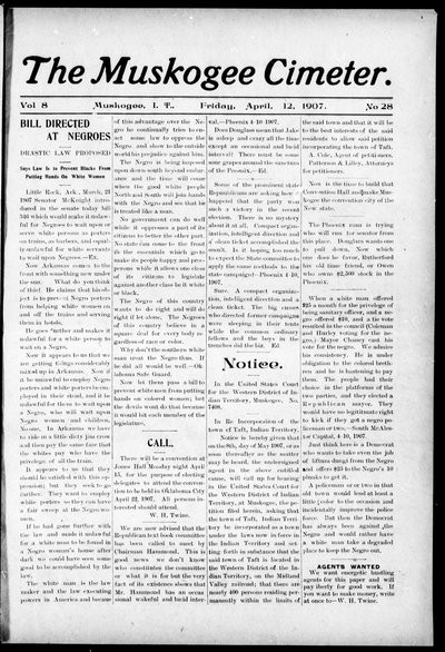 Muskogee Cimeter, Apr 12, 1907