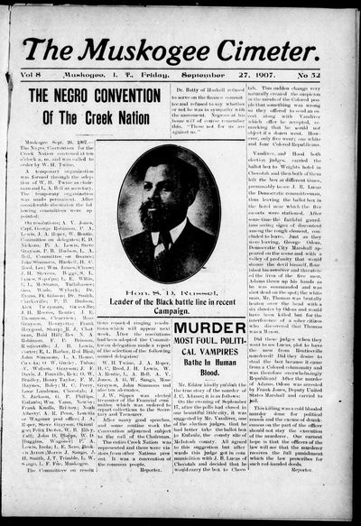 Muskogee Cimeter, Sep 27, 1907