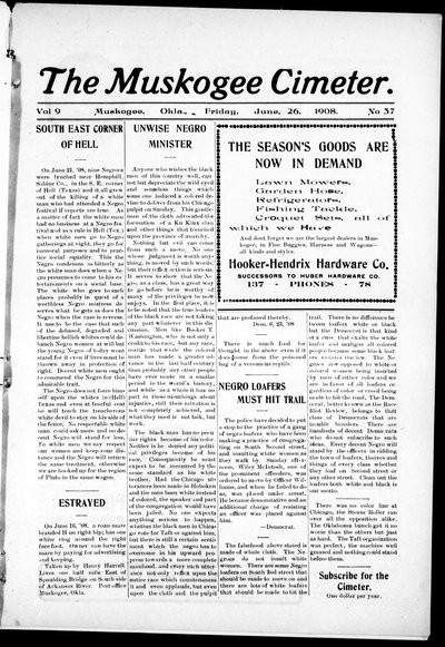 Muskogee Cimeter, Jun 26, 1908